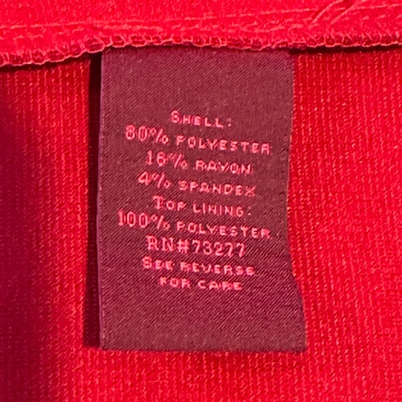 212 Collection NWT Red Sleeveless Dress full skirt size XL - Picture 4 of 6